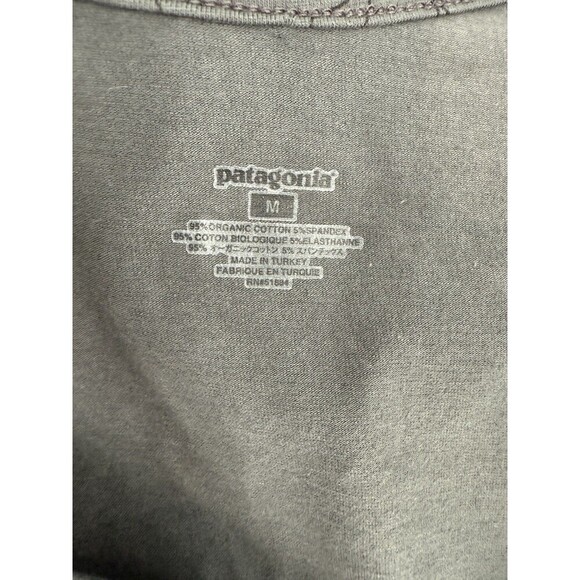 Patagonia Margot Dress Size MEDIUM Gray With Blue Floral Design Easy Wear EUC - Picture 3 of 12